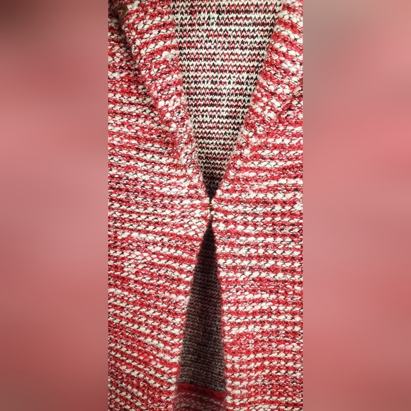 Talbots Jacket Women's 14p Multicolor Soft Tweed Blazer Long Sleeve Knit Red - Picture 4 of 8